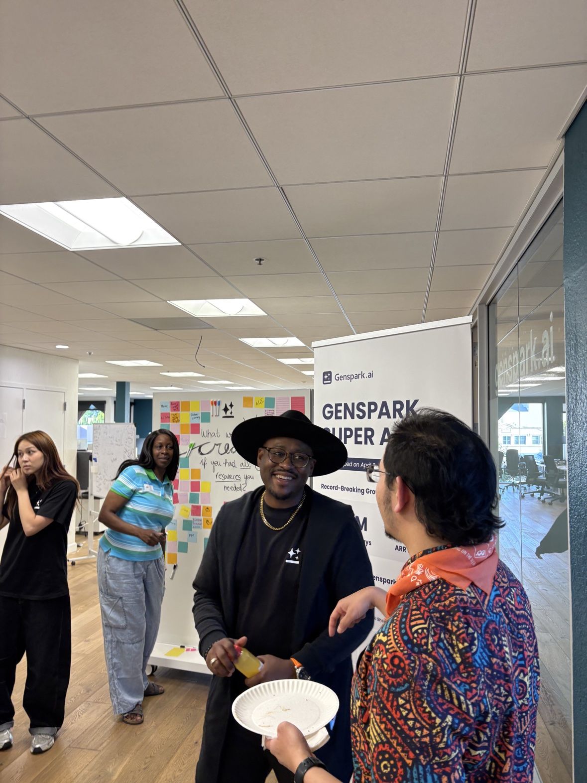 Networking beside the Genspark banner and project whiteboard